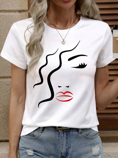 T-Shirt Femme Y2K Imprimé Aesthetic – Style Tendance