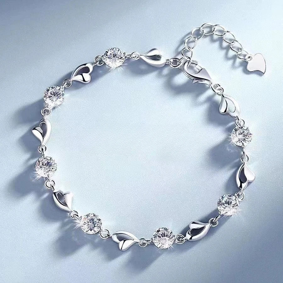 Coffret Bijoux Cœur Bleu – Collier & Bracelet Élégant
