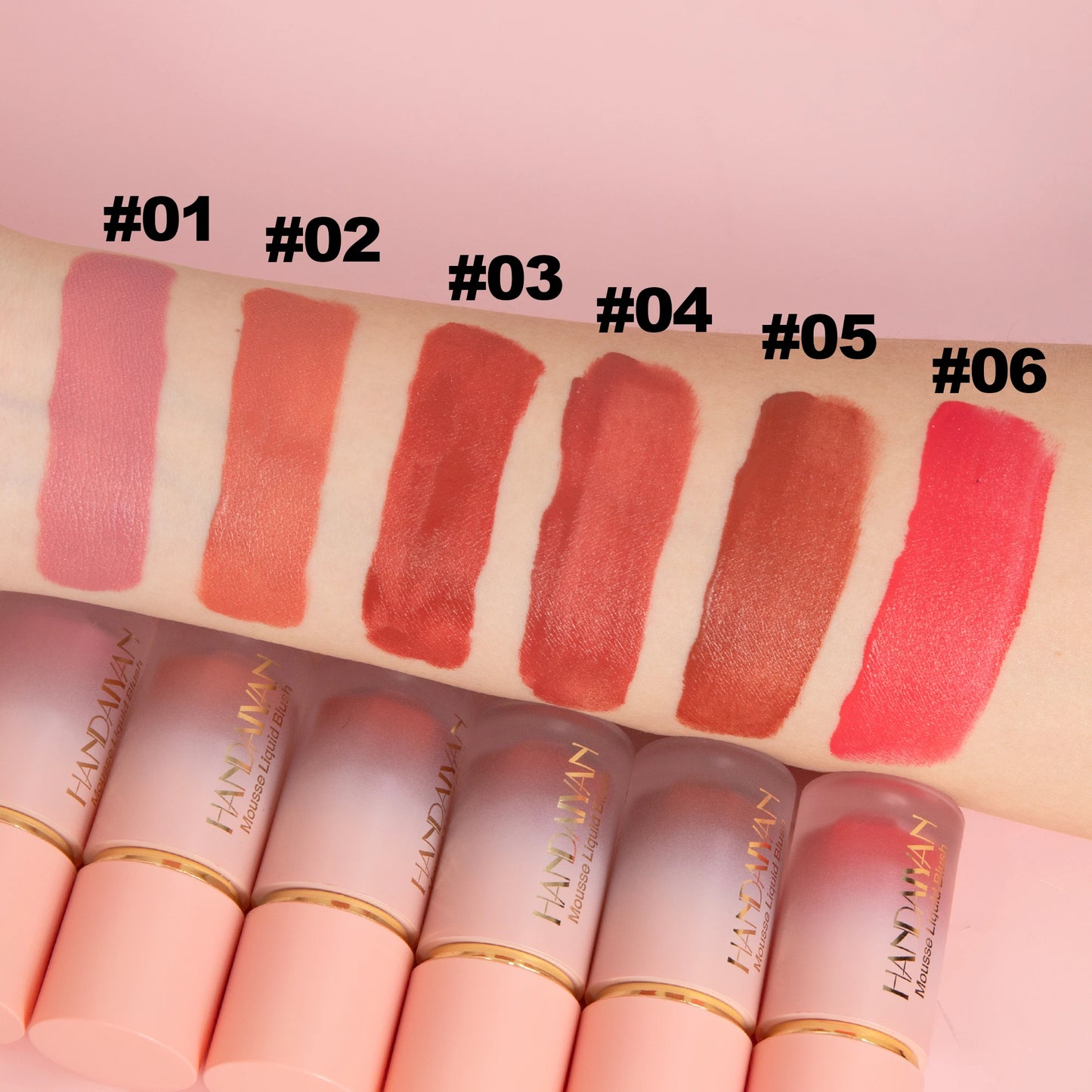 Blush Liquide Mat Waterproof – 6 Couleurs Longue Tenue
