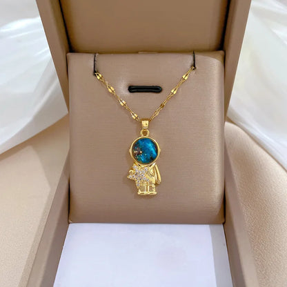 Collier Y2K Étoile & Lune – Chaîne Plaqué Or