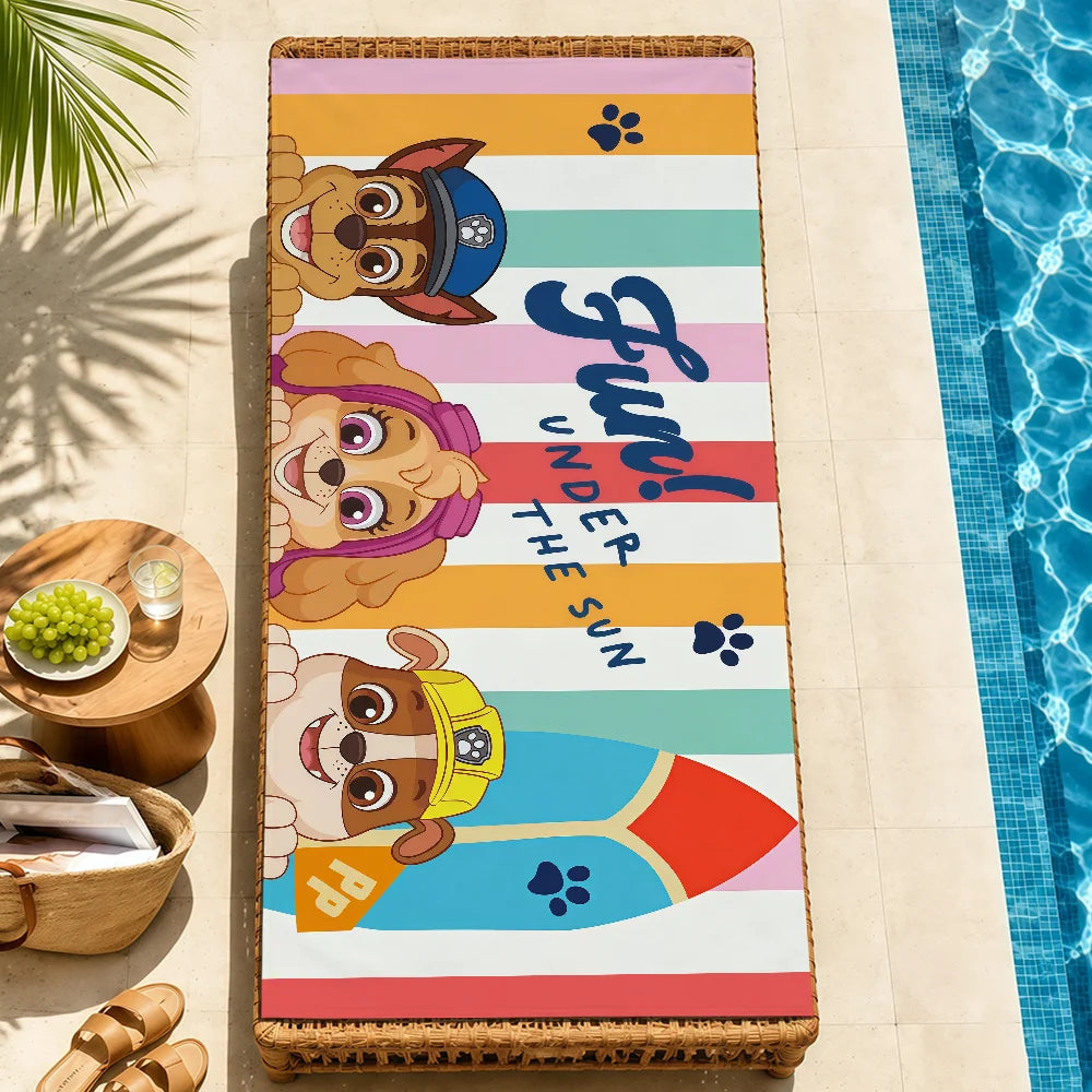 Serviette Enfant Motif Chien Dessin Paw Patrol – Plage, Bain & Piscine