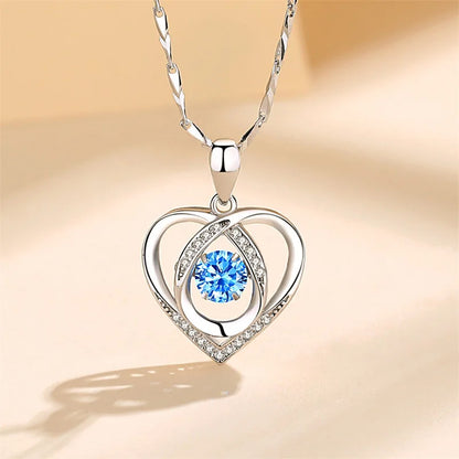 Coffret Bijoux Cœur Bleu – Collier & Bracelet Élégant