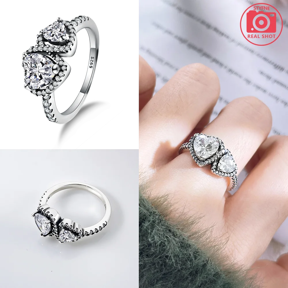 Bague Cœur Zircon Argent 925 – Élégante & Tendance Femme