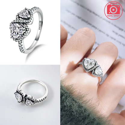 Bague Cœur Zircon Argent 925 – Élégante & Tendance Femme