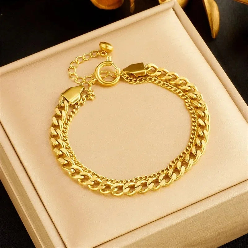 Bracelets chic avec pendentif– Acier Titane