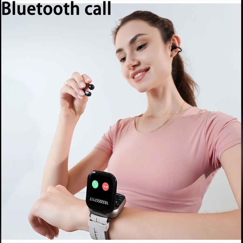 Montre Connectée 2-en-1 avec Écouteurs Bluetooth – Écran HD & Modes Sport