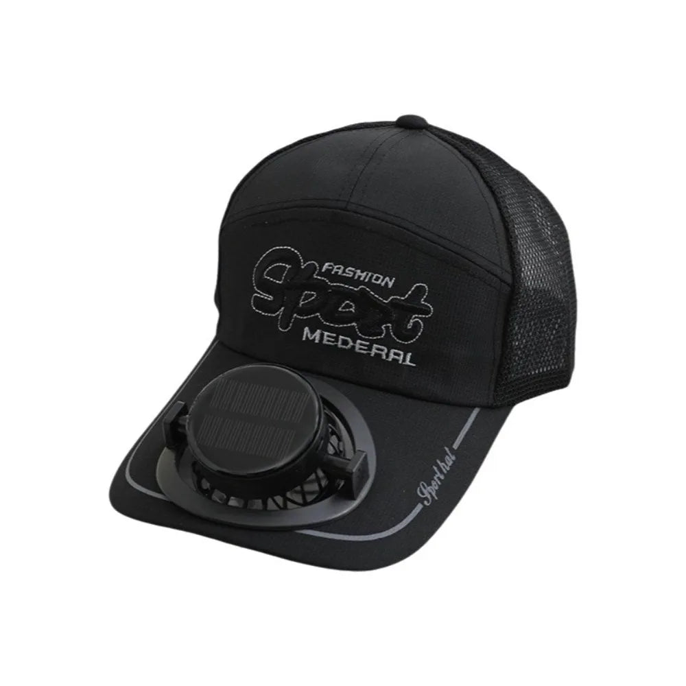 Casquette Ventilateur Solaire & USB Rechargeable – Été & Extérieur
