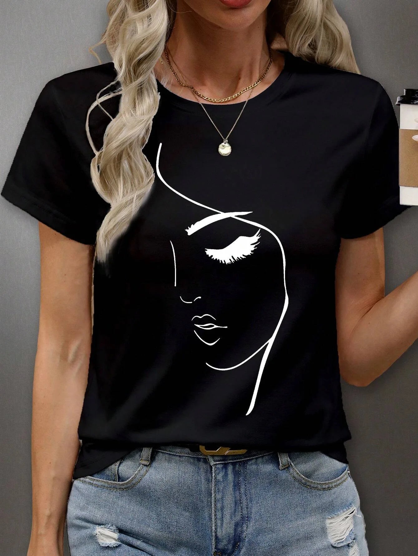 T-Shirt Femme Y2K Imprimé Aesthetic – Style Tendance