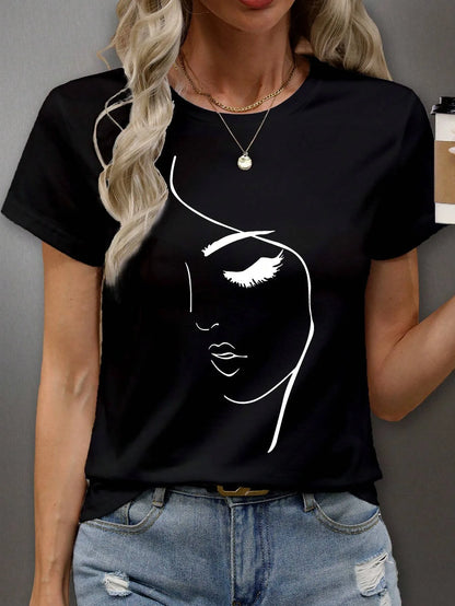 T-Shirt Femme Y2K Imprimé Aesthetic – Style Tendance