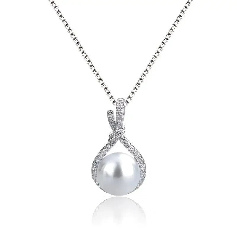 Collier Goutte Perle Argent – Pendentif Élégant Femme