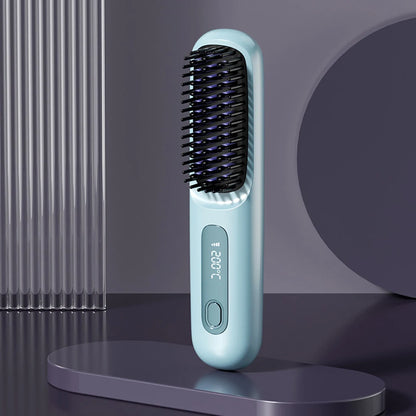 Brosse Lissante Chauffante USB – Lisseur Cheveux Portable