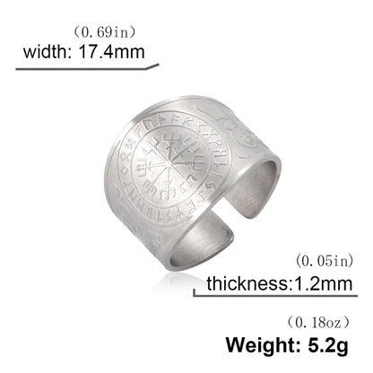 Bague Pentagramme Wicca – Amulette Géométrie Sacrée