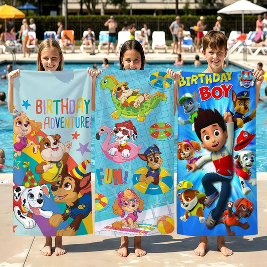 Serviette Enfant Motif Chien Dessin Paw Patrol – Plage, Bain & Piscine