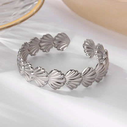 Bracelet Manchette Large Femme Doré – Acier Inoxydable