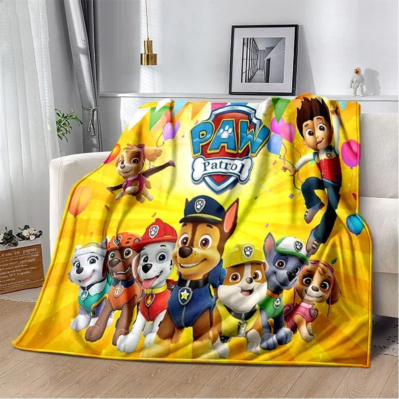 Couverture Plaid Douce Motif Chiens Dessin Paw Patrol– Canapé, Lit & Salon