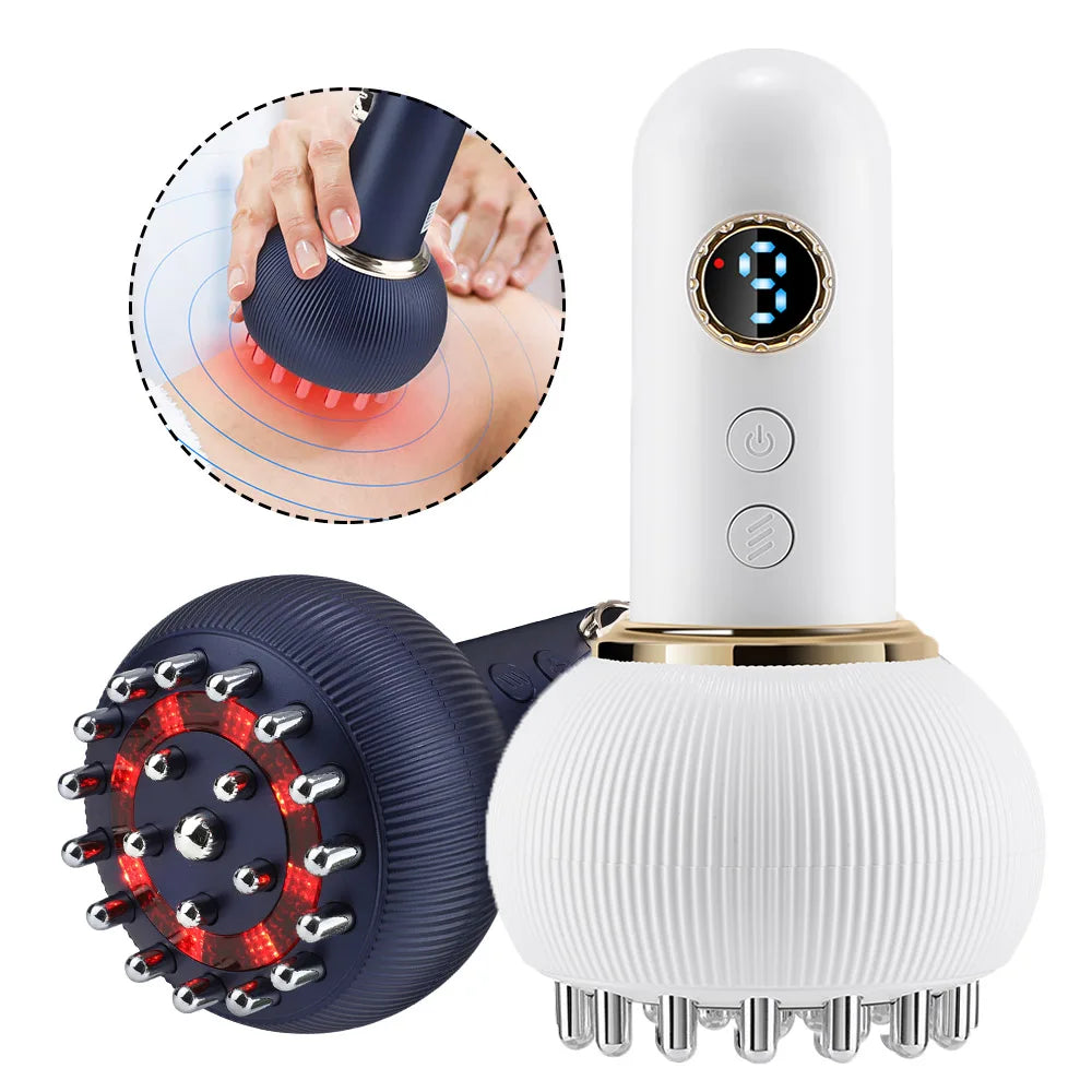 Brosse de Massage Électrique – Chauffante & Vibrante Anti-Tension