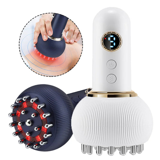 Brosse de Massage Électrique – Chauffante & Vibrante Anti-Tension