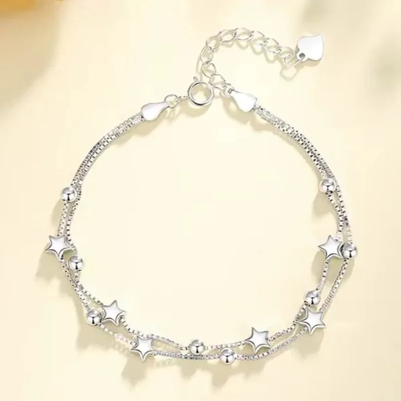 Bracelet Cœur Femme Argent 925 Style – Zircon Élégant