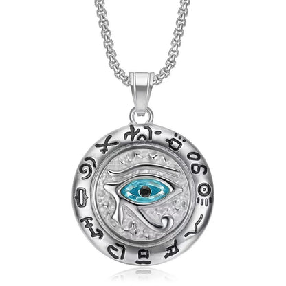 Collier Œil d’Horus Vintage – Acier Inoxydable