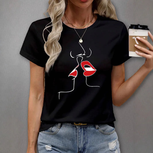 T-Shirt Femme Y2K Imprimé Aesthetic – Style Tendance