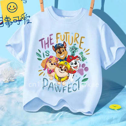 T-shirt Enfant Paw Patrol / Pat’ Patrouille – Manches Courtes Coton Été