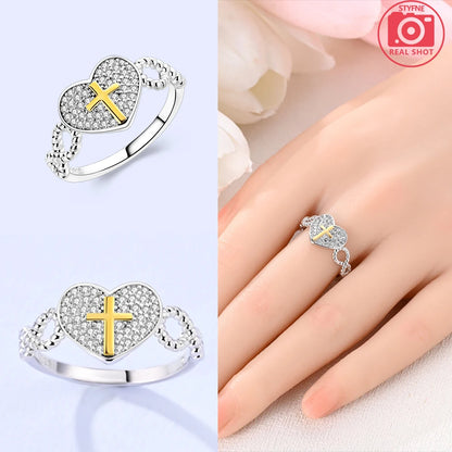 Bague Cœur Zircon Argent 925 – Élégante & Tendance Femme