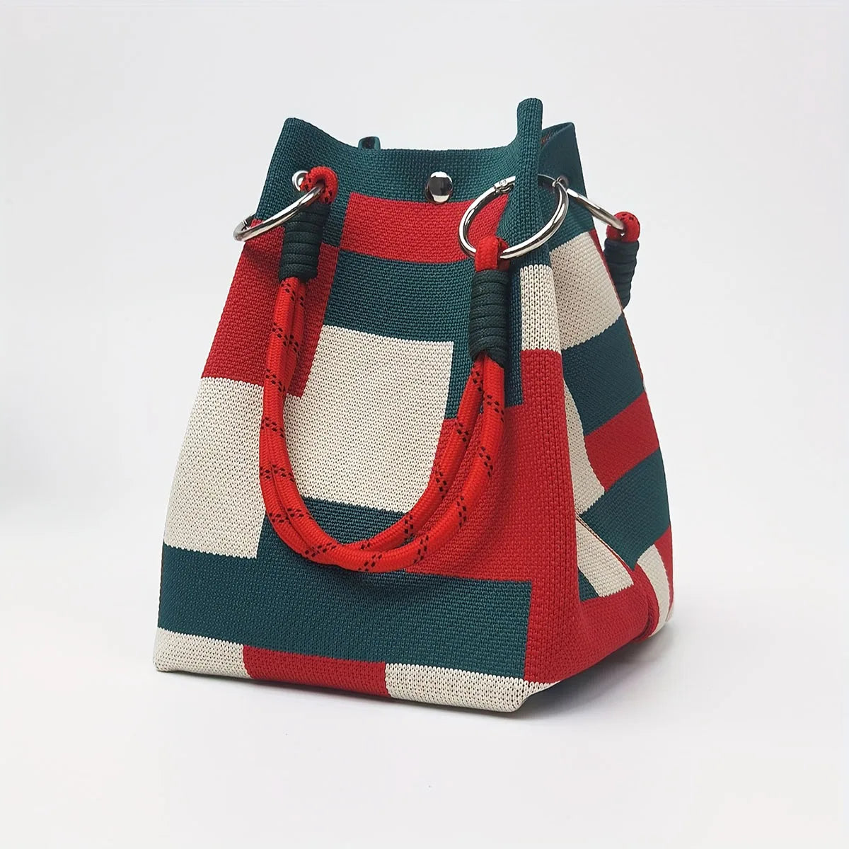 Sac Seau Crochet Multicolore – Style Rétro Bohème