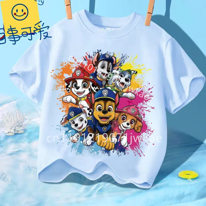 T-shirt Enfant Paw Patrol / Pat’ Patrouille – Manches Courtes Coton Été