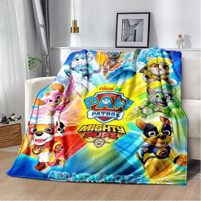 Couverture Plaid Douce Motif Chiens Dessin Paw Patrol– Canapé, Lit & Salon
