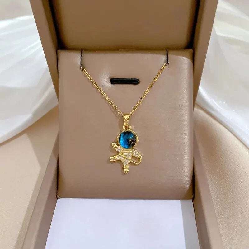 Collier Y2K Étoile & Lune – Chaîne Plaqué Or