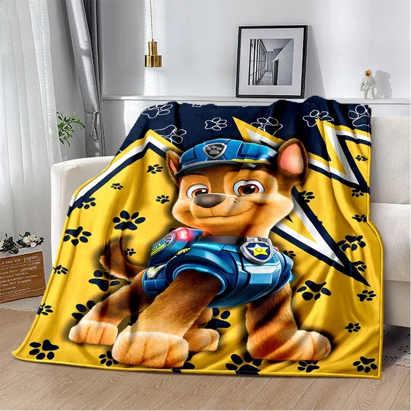 Couverture Plaid Douce Motif Chiens Dessin Paw Patrol– Canapé, Lit & Salon