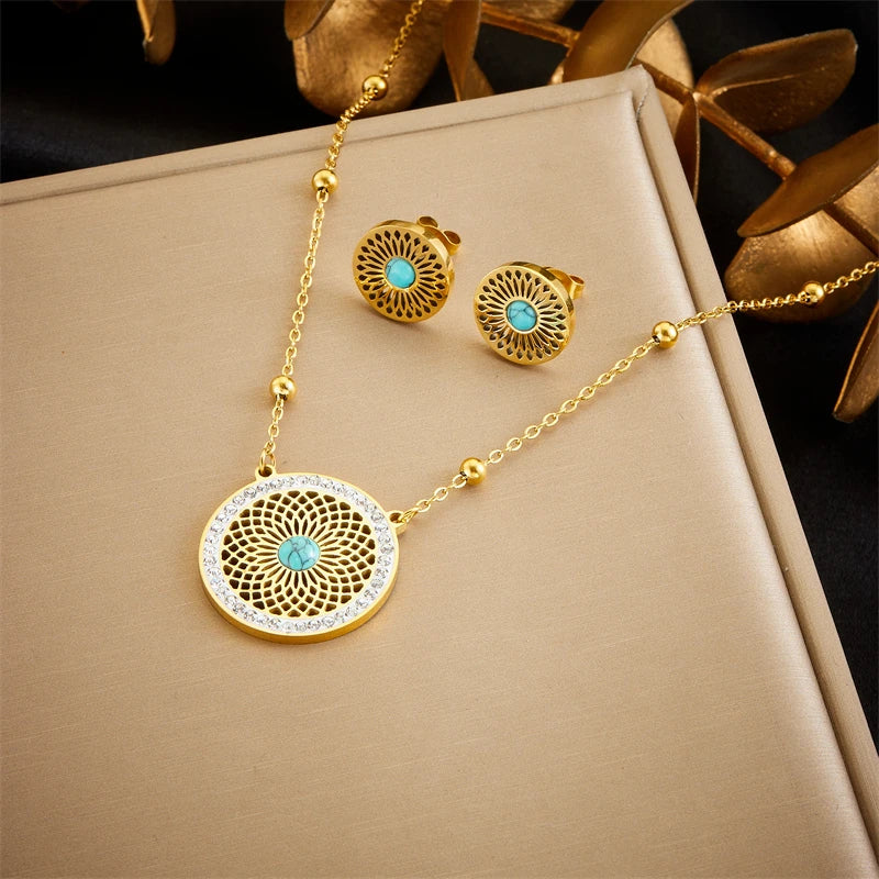 Parure Bijoux Arbre de Vie Femme – Plaqué Or