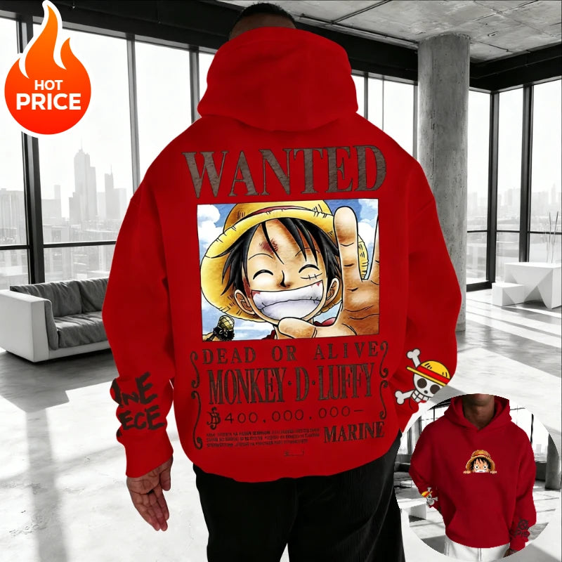 Hoodie One Piece Streetwear – Sweat Anime Oversize