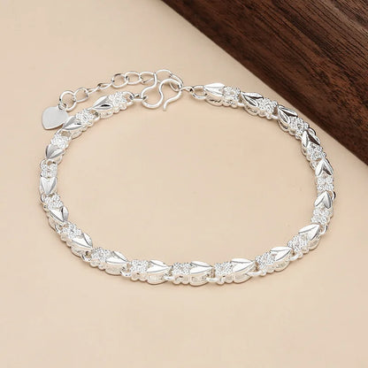 Bracelet Cœur Argent 925 Style – Chaîne Ajustable Femme