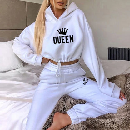 Ensemble Survêtement Femme 2 Pièces – Sweat à Capuche & Pantalon