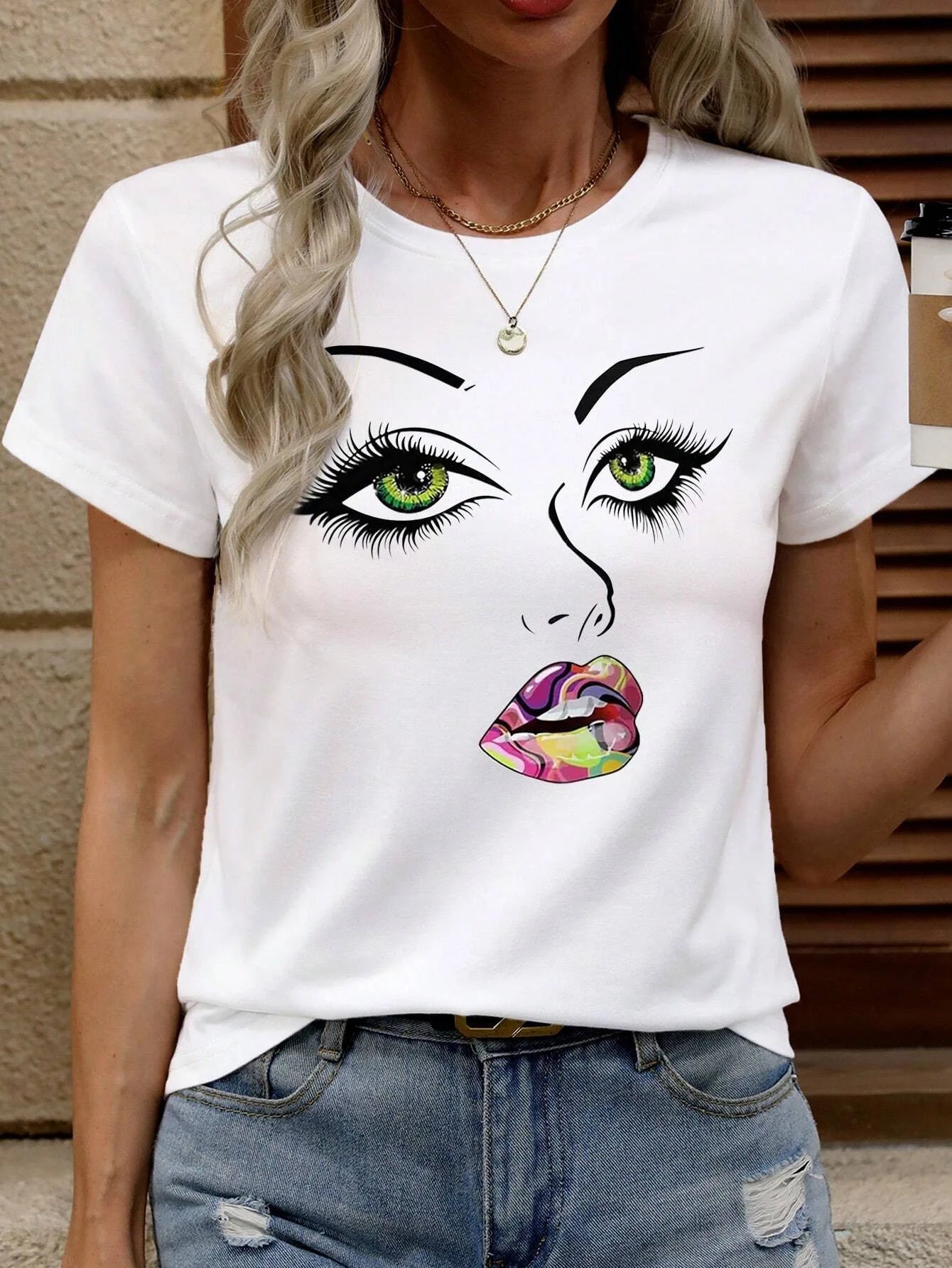 T-Shirt Femme Y2K Imprimé Aesthetic – Style Tendance