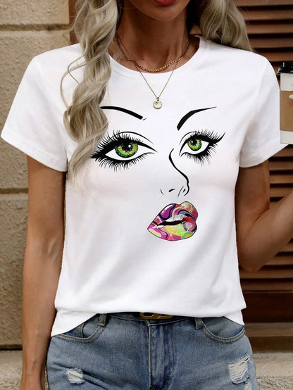 T-Shirt Femme Y2K Imprimé Aesthetic – Style Tendance