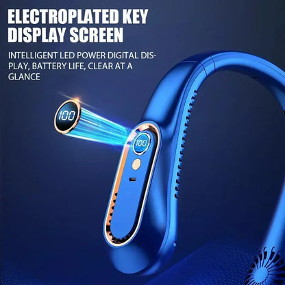 Ventilateur de Cou Sans Pales – USB Rechargeable & Silencieux