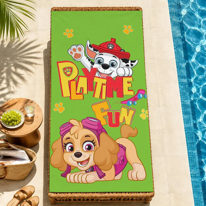 Serviette Enfant Motif Chien Dessin Paw Patrol – Plage, Bain & Piscine