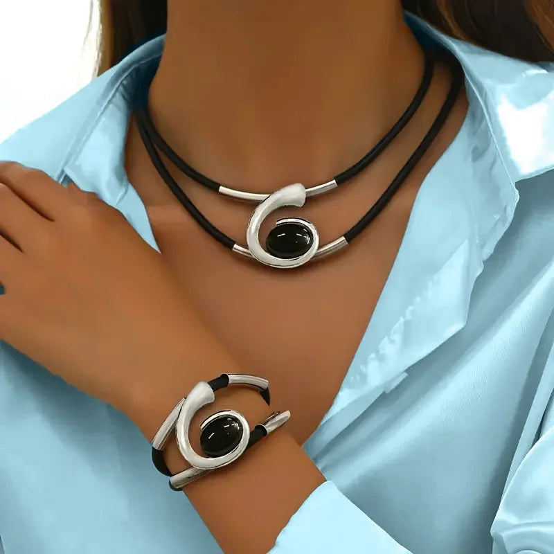 Ensemble Bohème Spirale – Collier & Bracelet Ethnique