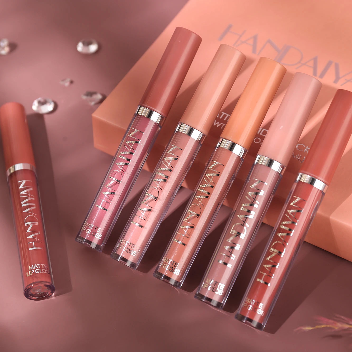 Coffret 6 Rouges à Lèvres HANDAIYAN – Longue Tenue & Anti-Transfert