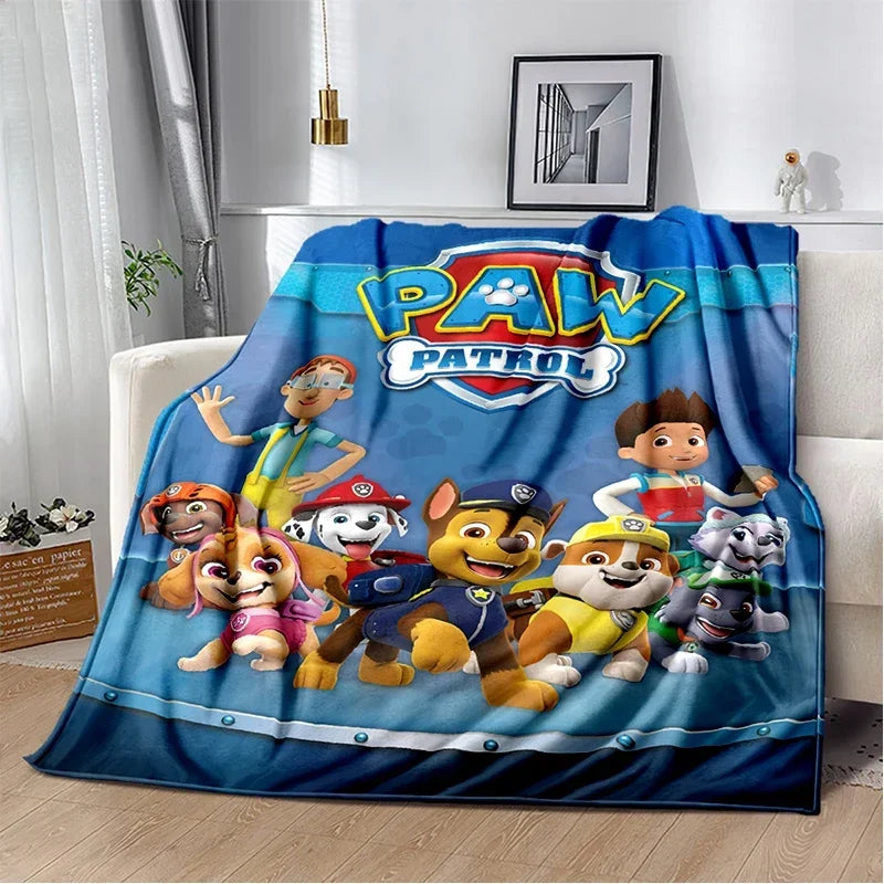 Couverture Plaid Douce Motif Chiens Dessin Paw Patrol– Canapé, Lit & Salon