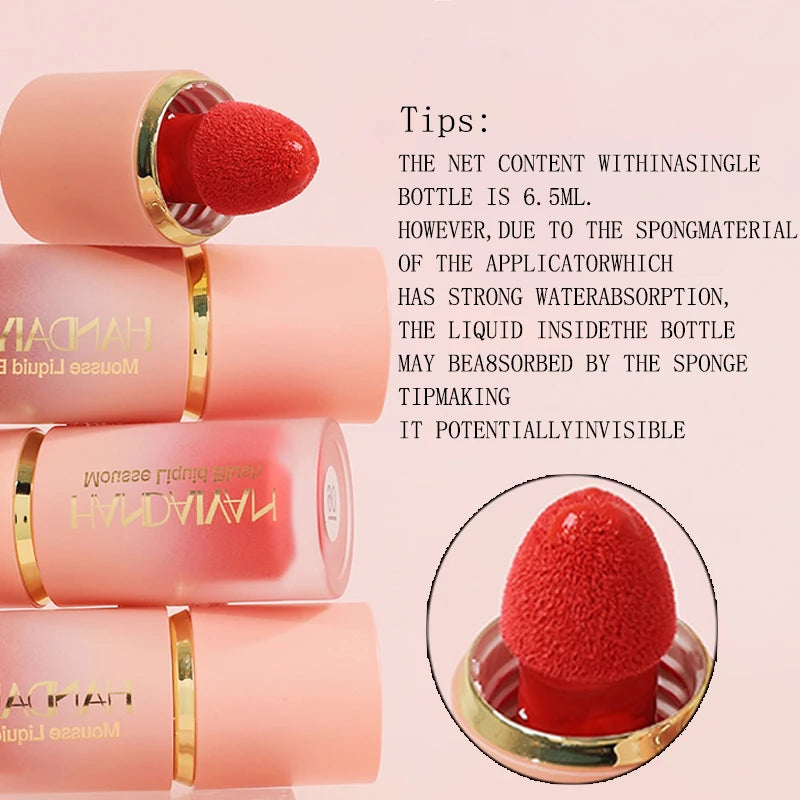 Blush Liquide Mat Waterproof – 6 Couleurs Longue Tenue