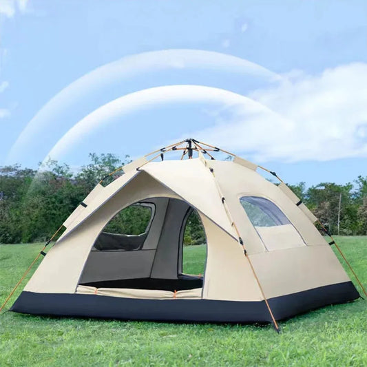 Tente Pop-up 3-4 Personnes – Camping Étanche, Pliante & Portable