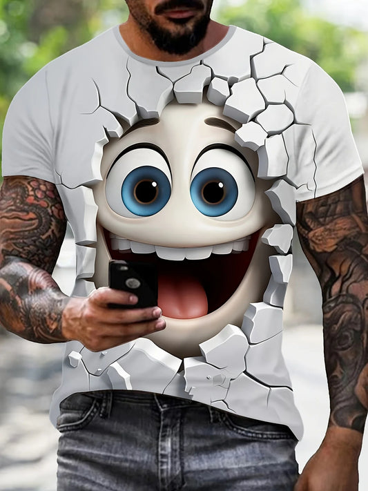 T-shirt Homme 3D Fantaisie – Confort Extensible pour l’Extérieur