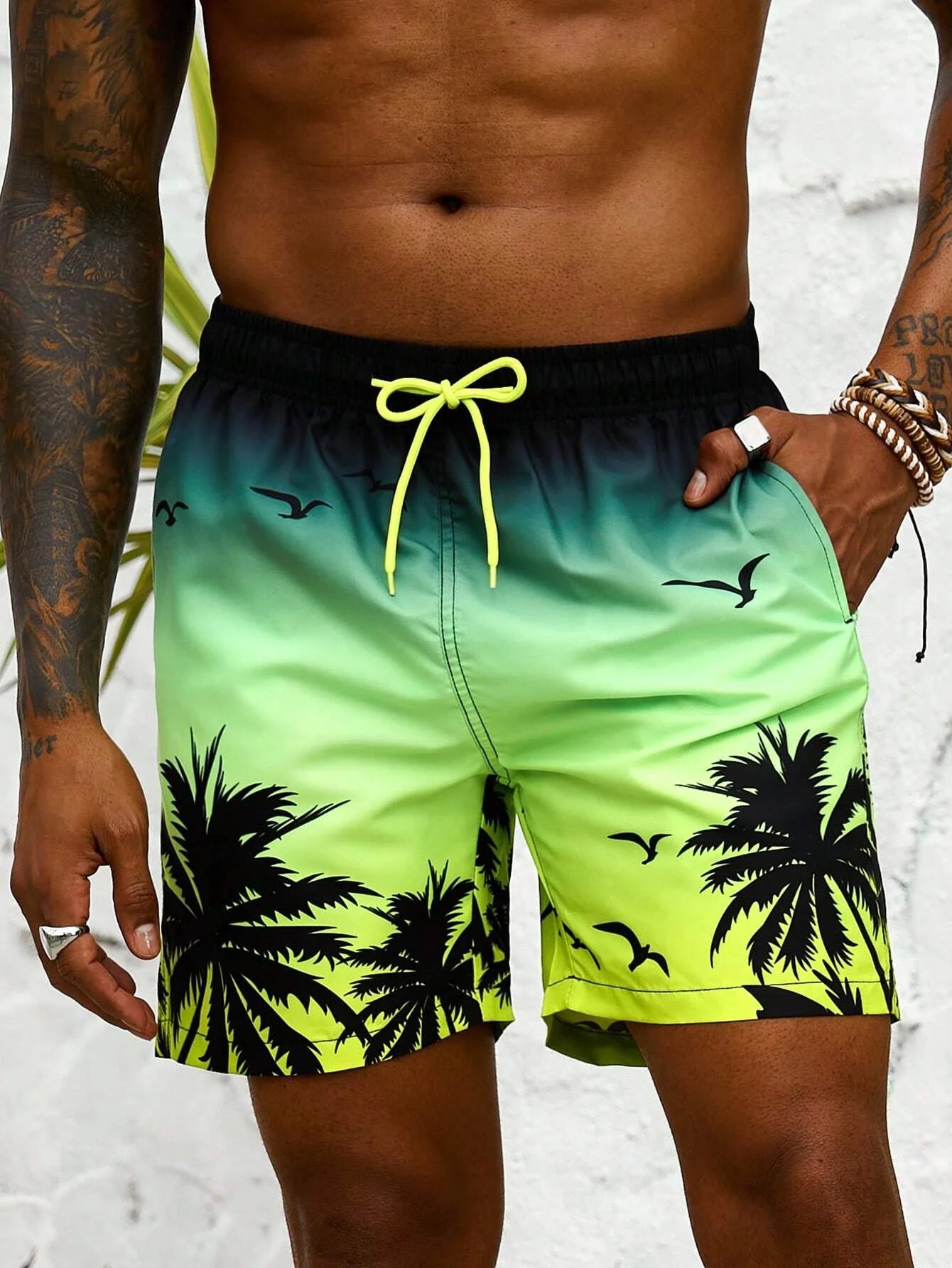 Short de Bain Homme Palmier – Léger, Respirant & Style Vacances