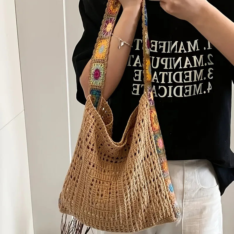 Sac Crochet Bohème Femme – Sac Tendance Printemps Été