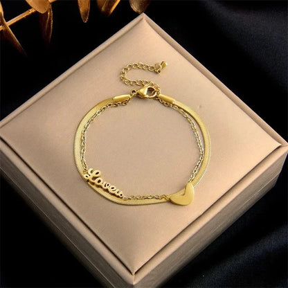 Bracelets chic avec pendentif– Acier Titane
