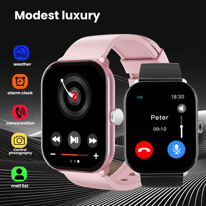 Montre Connectée 2.01'' – Appels Bluetooth, Étanche & Multi-Sport