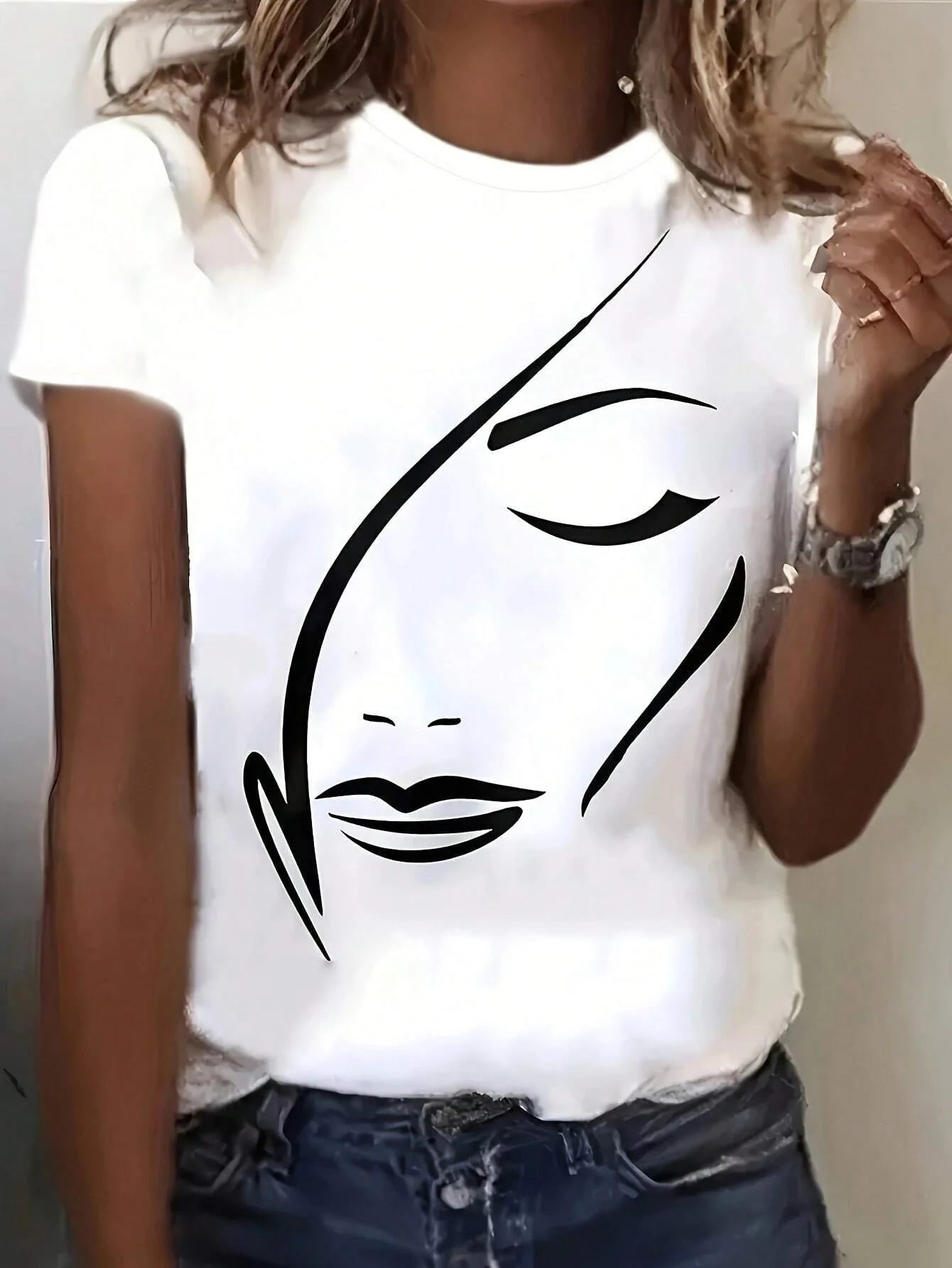 T-Shirt Femme Y2K Imprimé Aesthetic – Style Tendance